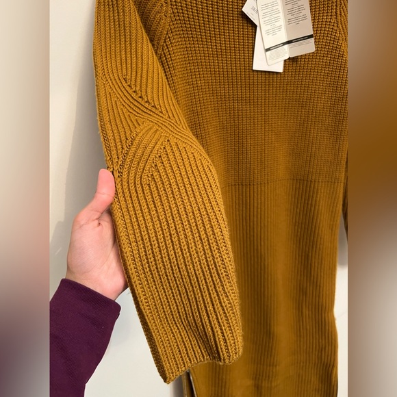 Authentique Lacoste mustard/ tan thick sweater dress NWT - Picture 6 of 8